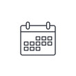 © Fartin - Simple calendar icon, graphic design element, planning and scheduling symbol