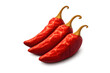 © Maureen - Trio of dried red chilis on gradient background for culinary design and spice packaging