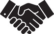 © NK - Black Silhouette Handshake Icon Symbolizing Agreement Partnership Trust Deal Cooperation and Business Relationship Concept