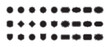 © MdJahid - Group of various black empty frames crests shields and circular shapes for badges or labels design asset