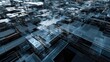 © Iqbal - Abstract digital rendition of a complex architectural structure, transparent and futuristic