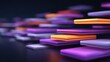 © buraratn - Abstract layered rectangles in vibrant colors creating a modern digital background with depth and movement in a sleek, contemporary style