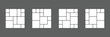 © Aquavisionweath6 - Vector collage for photos. Picture frame. Vector blank in bento grid system. Bento style layout grid templates. Web comics grids, various panel arrangements and different size tiles vector set. EPS 10