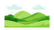 © Tamanna - flat green hills landscape calm nature scene whi for web and graphic design