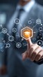 © Oleksandr - Innovative digital learning platform connecting knowledge, technology, and education through interactive virtual interface and interconnected hexagonal icons
