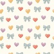 © Katja Slavina - Seamless watercolor hearts pattern. Hand painted romantic background in soft pastel tones, perfect for Valentine’s Day, wedding designs, greeting cards, packaging, textiles, wallpapers, and digital pr