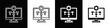 © kondesign - Workflow Simulation Icon With Variatif Black White Minimal Style