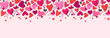 © Катерина Фирсова - Seamless vector border with hand drawn hearts and textured doodle details. Festive Valentine's Day banner for greeting cards, gift packages, fabric prints, stationery design, love themed graphics