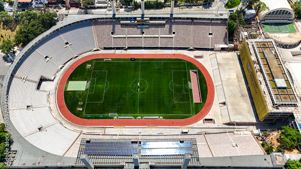 Imagem aérea do Estádio do Pacaembu Arena Mercado Livre mostra um dos ...
