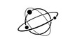 © Punduh - Stylized atom symbol with electrons orbiting a nucleus representing science and technology