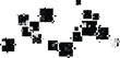 © M2L - Black and White Abstract Glitch Texture Background with Distressed Square Blocks and Halftone Dots Grunge Effect Vector