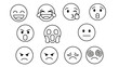© mobil - A set of various emoticon faces with different expressions and emotions