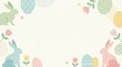 © MODERNARTWatChaRaWit - Easter celebration with colorful eggs and bunnies festive background digital illustration spring theme cheerful viewpoint fun concept for family gatherings and seasonal decor