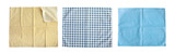 Set Three pieces of checkerboard pattern with Wrinkles, folds of placemat cloth for  background