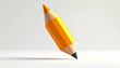 © Nidae - “Digitally rendered pencil with two sharpened ends graphite tip one side orange tip other side suspended white background”