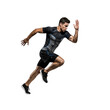 © AIDreams - Muscular runner sprinting on Transparent Background