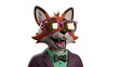 © Sojib - A cartoon fox wearing sunglasses and a suit, isolated on transparent background, looking directly at the viewer with a cheerful expression