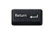 © All For One - Return Key Icon: A close-up shot of a classic black return key with the word Return and a left-facing arrow printed in white, symbolizing the act of returning or confirming an action.