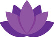 © andai - purple lotus flower flat icon on transparent background