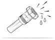 © Sheremeta - Leaking Pipe Fitting Outline Style with Dripping Water Drops Plumbing Issue Leakage Problem