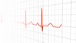 © Ricardo - Digital ECG Heartbeat Waveform 3D representation for cardiology vital signs monitoring, medical diagnosis technology, and hospital patient care visuals