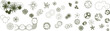 © Riki - Vector set of various landscape architectural symbols. Features minimalist line art of trees, plants, and shrubs in top view for site plan design.