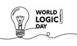 © 47 Visual - World logic day celebration with light bulb illustration