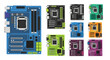 © Oke-STOCK - Set of colorful computer motherboards