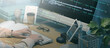 © Pixel-Shot - Female programmer working with computer at table in office