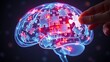 © Nijika - A translucent brain filled with glowing puzzle pieces, one being slotted by an invisible hand, symbolizing cognition.
