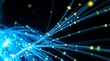 © Sampath - Close-Up of Blue and Yellow Fiber Optic Cables in Dark Background