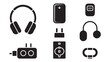 © Javed - A collection of electronic device icons displayed on a white background