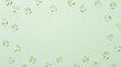 © makhtarjutt - Soft pale green background with scattered small light green four leaf clovers, minimalistic st patricks day themed flat lay with copyspace