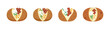 © ARIF - Four different baked potatoes with various toppings including bacon, sour cream, chives, and cheese.