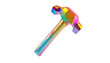 © Abzr - A colorful, faceted hammer isolated against a black background