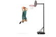 © Ljupco Smokovski - Basketball player in action shooting a ball and jumping up to the hoop
