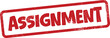 © Sadif Alam - Red assignment stamp on white background