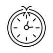 © Mariam - Kitchen timer or alarm clock line art icon for time management and productivity concepts