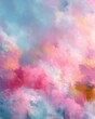 © Nuttawut - Calm Valentine Inspired Abstract Background Pastel watercolor cloud background in pink and blue dreamy abstract sky texture