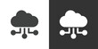 © Abbasy  Kautsar - Cloud Node Infrastructure icon. Solid glyph series icon