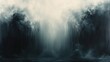 © letter - Towering mist and cascading dark water meeting a reflective stormy sea under a brooding cloudy sky, evoking mystery and melancholy
