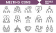© SAKINA - Corporate discussion and presentation line icons collection