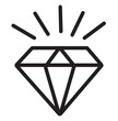 © SubhanHassan - Sparkling diamond icon symbol clean line art. Vector illustration.