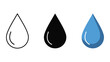 © Freefire - Water droplet icon set in different styles