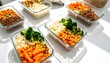 © EBG Stock Studio - Meal prep saludable con platos equilibrados en recipientes de vidrio para organización semanal
