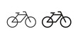 © Abstractor - Biking mountain icons vector. Line and glyph design with editable stroke