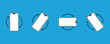 © vell - Rotate smartphone icons, mobile phone rotation symbols set, phone screen in vertical or horizontal position.