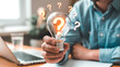 © MD SHADIKUL ISLAM - A glowing light bulb with question marks represents innovative problem solving