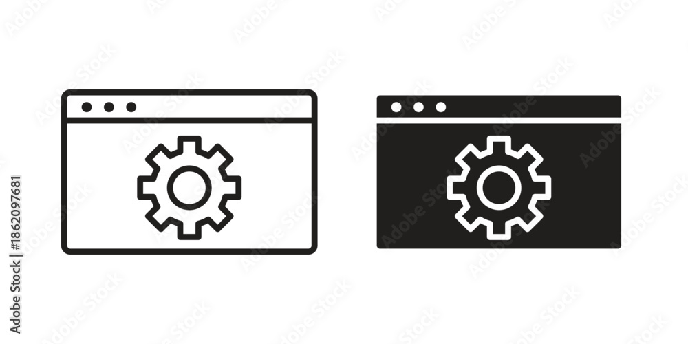 Software icons in trendy flat style. symbol for your web site design ...
