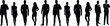 © Ahesha - Silhouette of Professionals: An artistic collection of business people silhouettes captured in various poses, offering a timeless visual metaphor for the corporate world.